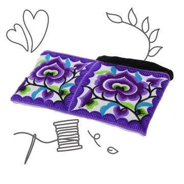 Small Floral Wristlet (Purple)