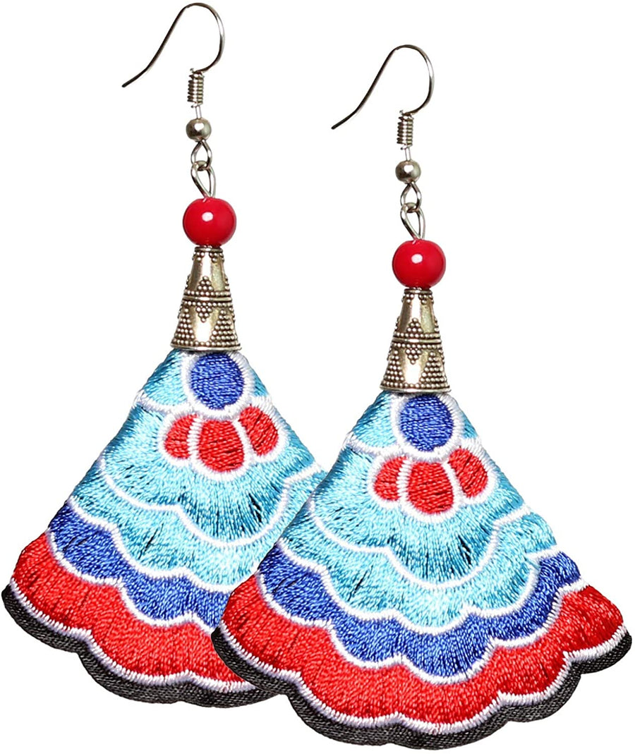 Boho Earrings (Blue/Red)