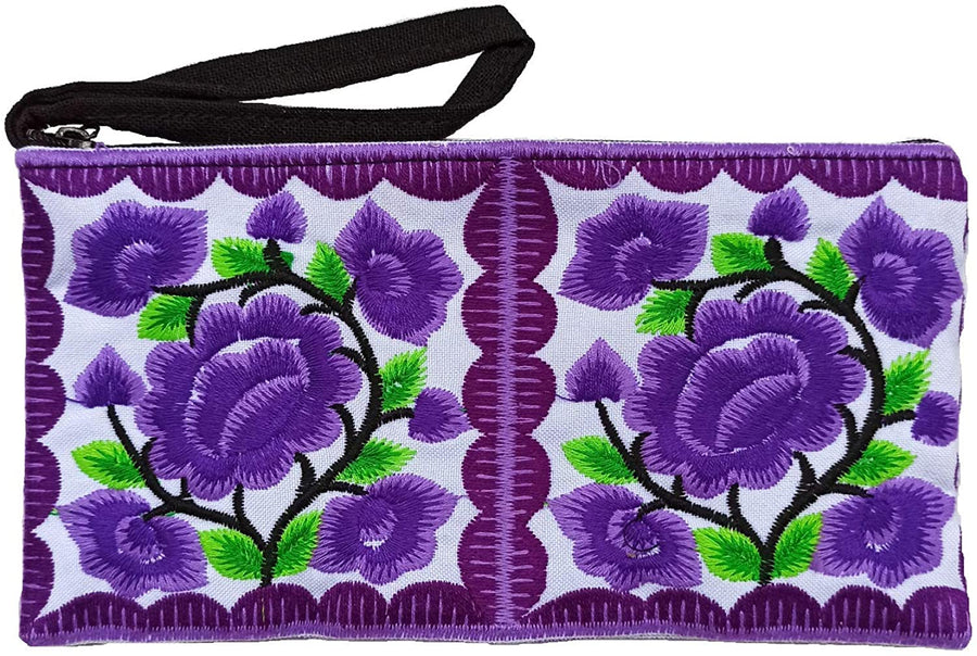Small Floral Wristlet (Purple v2)